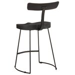 vidaXL Tabourets de bar lot de 2 noir 49x43x79 cm bois manguier massif