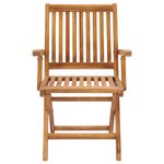 vidaXL Chaises de jardin 2 Pièces avec coussins rouge Bois de teck massif