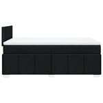 vidaXL Sommier à lattes de lit avec matelas Noir 120x200 cm Tissu