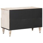 vidaXL Meuble TV Blanc 70 x 33 5 x 46 cm Bois de mangue massif