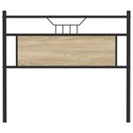 vidaXL Tête de lit chêne sonoma 107 cm bois d'ingénierie et acier