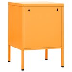 vidaXL Tables de chevet 2 Pièces Jaune moutarde 35x35x51 cm Acier