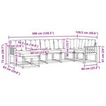 vidaXL Ensemble de canapés d'extérieur 7 Pièces Blanc et crème