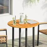 vidaXL Dessus de table Ø80x2 2 cm rond bois massif d'acacia