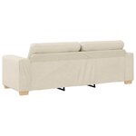 vidaXL Canapé Beige 221 x 78 x 80 cm Tissu en lin mélangé