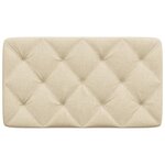 vidaXL Coussin de tête de lit crème 80 cm tissu