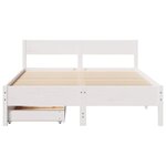 vidaXL Cadre de lit sans matelas blanc 120x190 cm bois de pin massif