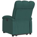 vidaXL Fauteuil inclinable électrique vert foncé tissu