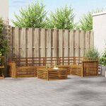 vidaXL Ensemble de canapés d'extérieur 6 Pièces Naturel