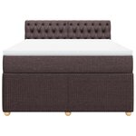 vidaXL Sommier à lattes de lit avec matelas Marron foncé 140x200 cm