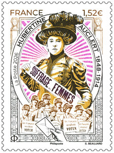 Timbre - Hubertine Auclert (1848-1914) - Lettre Verte