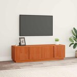 vidaXL Meuble TV Brun Ciré 140 x 40 x 40 cm Pin massif