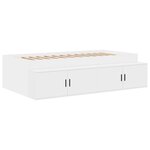 vidaXL Cadre de lit de rangement Blanc 90x190 cm