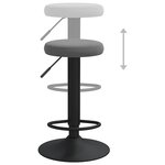 vidaXL Tabourets de bar lot de 2 gris foncé velours