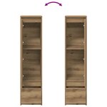 vidaXL Buffet haut chêne artisanal 29 5x34x119 5 cm bois d'ingénierie