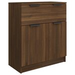 vidaXL Buffets 3 Pièces Chêne marron Bois d'ingénierie