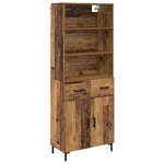 vidaXL Haut Armoire Bois ancien 69 5 x 34 x 180 cm Bois d'ingénierie