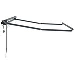 vidaXL Cadre de store manuel avec LEDs Anthracite 3 5 x 2 5 m