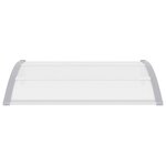 vidaXL Auvent de porte Gris et transparent 120x75 cm PC