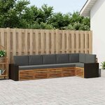 vidaXL Ensemble de canapé d'angle 6 Pièces Naturel et Anthracite