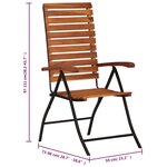 vidaXL Chaises inclinables de jardin lot de 2 Bois solide d'acacia