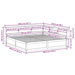 vidaXL Lit bibliothèque sans matelas cire marron 180x200 cm pin massif