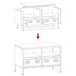 vidaXL Meuble TV noir 68x39x43 5 cm acier laminé à froid