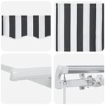 vidaXL Auvent Rétractable Anthracite et blanc 400 x 200 cm