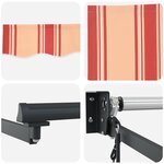 vidaXL Auvent Rétractable Rayé Jaune et Orange 300 x 250 cm
