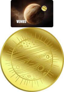 Pièce de monnaie en Or 12 Dollars g 0.031 (1/1000 oz) Millésime 2026 Planet VENUS (PRÉCOMMANDE)