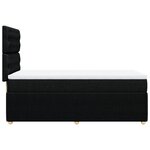 vidaXL Sommier à lattes de lit avec matelas Noir 90x190 cm Tissu