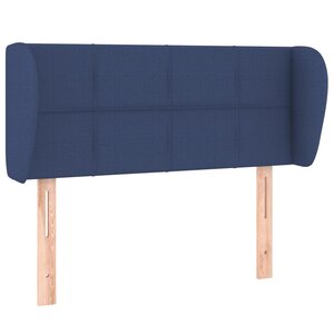 vidaXL Tête de lit avec oreilles Bleu 103x23x78/88 cm Tissu