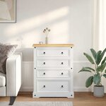 vidaXL Coffres de rangement Blanc 92 x 48 x 114 cm Bois de Pin Massif