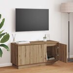 vidaXL Meuble TV avec LED chêne artisanal 100 x 38 x 49 cm