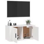 vidaXL Meuble TV mural Blanc 80x34 5x40 cm