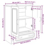 vidaXL Buffet Gris béton 66 x 34 5 x 92 cm Bois d'ingénierie