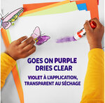 Elmer's stic bâton de colle violette  devient transparente en séchant  lavable et adaptée aux enfants  22g x 1