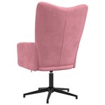 vidaXL Chaise de relaxation Rose Velours