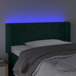 vidaXL Tête de lit à LED Vert foncé 83x16x78/88 cm Velours