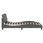 vidaXL Cadre de lit sans matelas Hanko gris foncé 140x200 cm tissu