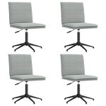vidaXL Chaises à manger lot de 4 Gris clair Velours