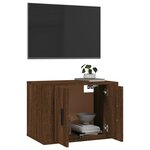 vidaXL Meuble TV mural Chêne marron 57x34 5x40 cm