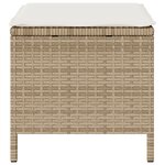vidaXL Ensemble de Salle à Manger de Jardin 3 Pièces avec Coussins Beige Rattan Synthétique Acacia