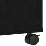 vidaXL Support d'imprimante avec stockage Chêne noir 41 x 32 x 33.5 cm