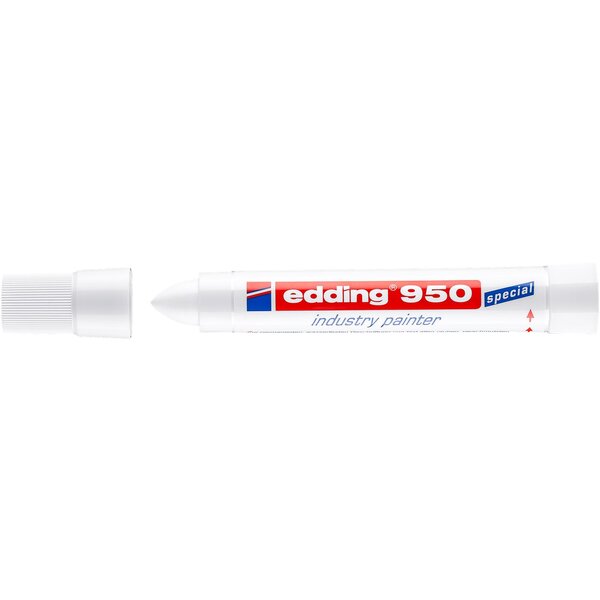 Marqueur Spécial Industrie 950 Blanc Pointe Ronde Large 10 mm x 10 EDDING