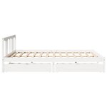vidaXL Cadre de lit sans matelas blanc 200x200 cm bois massif de pin
