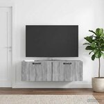 vidaXL Meuble TV mural Sonoma gris 98 x 31 x 30 cm Bois d'ingénierie