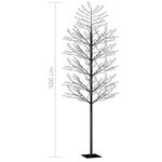 vidaXL Sapin de Noël 2000 LED bleu Cerisier en fleurs 500 cm