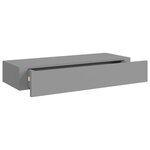 vidaXL Étagère à tiroir murale Gris 60x23 5x10 cm MDF