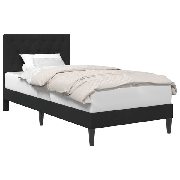 vidaXL Cadre de lit avec tête de lit Noir 80 x 200 cm Velours